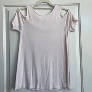 Michael Stars pink cold shoulder tee. One size.